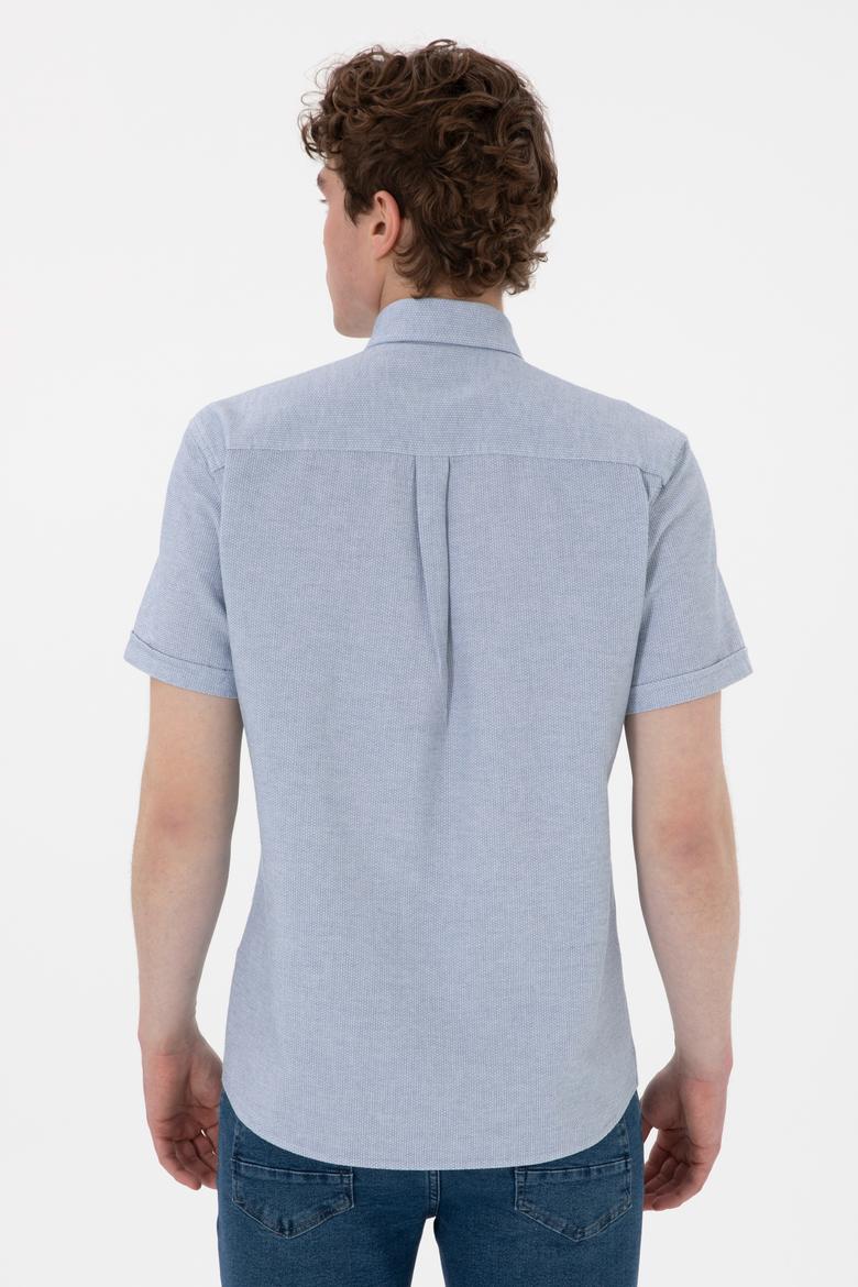 Erkek Açık Mavi Kısa Kollu Gömlek - 50300222016