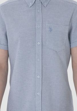 Erkek Açık Mavi Kısa Kollu Gömlek - 50300222016