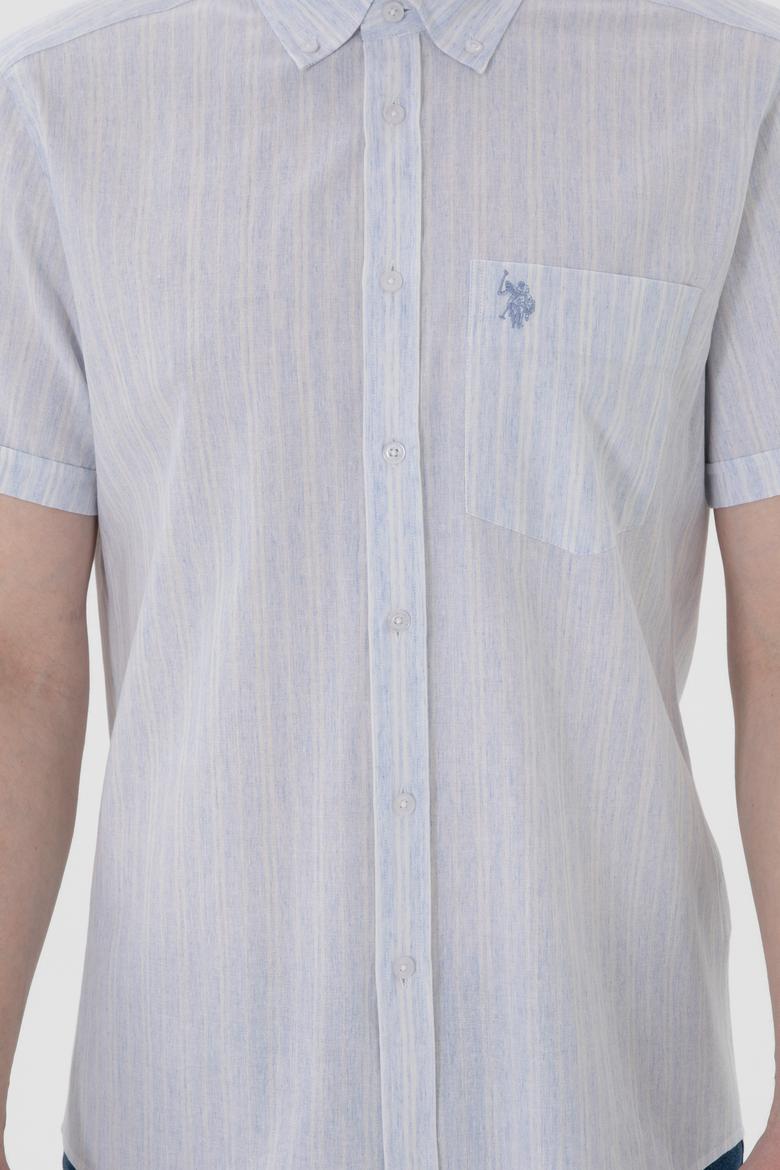 Erkek Açık Mavi Kısa Kollu Gömlek - 50300197008