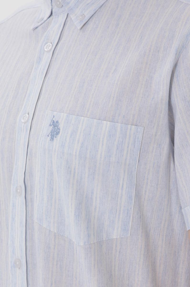 Erkek Açık Mavi Kısa Kollu Gömlek