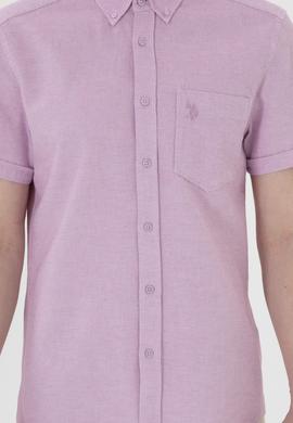 Erkek Lila Kısa Kollu Gömlek - 50300222024