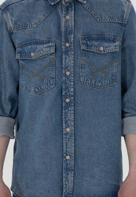 Erkek Açık Mavi Jean Gömlek - 50304377002