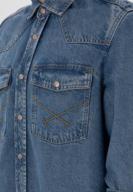 Erkek Açık Mavi Jean Gömlek - 50304377002