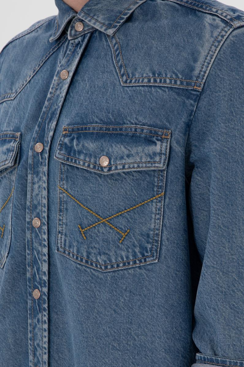 Erkek Açık Mavi Jean Gömlek