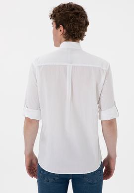 Erkek Beyaz Uzun Kollu Gömlek - 50305716009