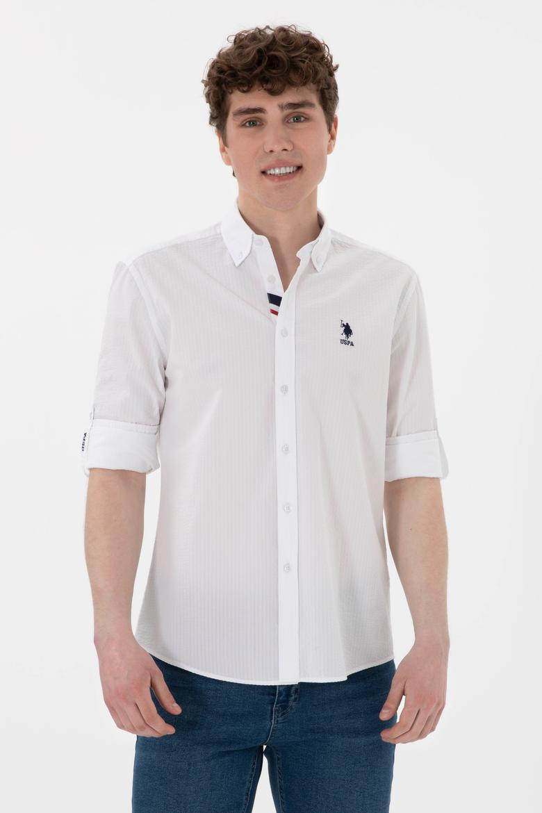 Erkek Beyaz Uzun Kollu Gömlek