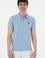 Erkek Slim Fit Polo Yaka Açık Mavi Basic Tişört