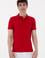 Erkek Slim Fit Polo Yaka Kırmızı Basic Tişört