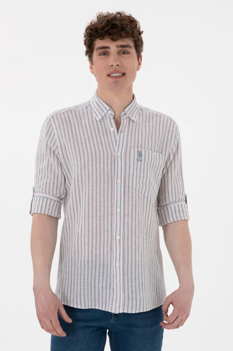 Erkek Turuncu Uzun Kollu Gömlek