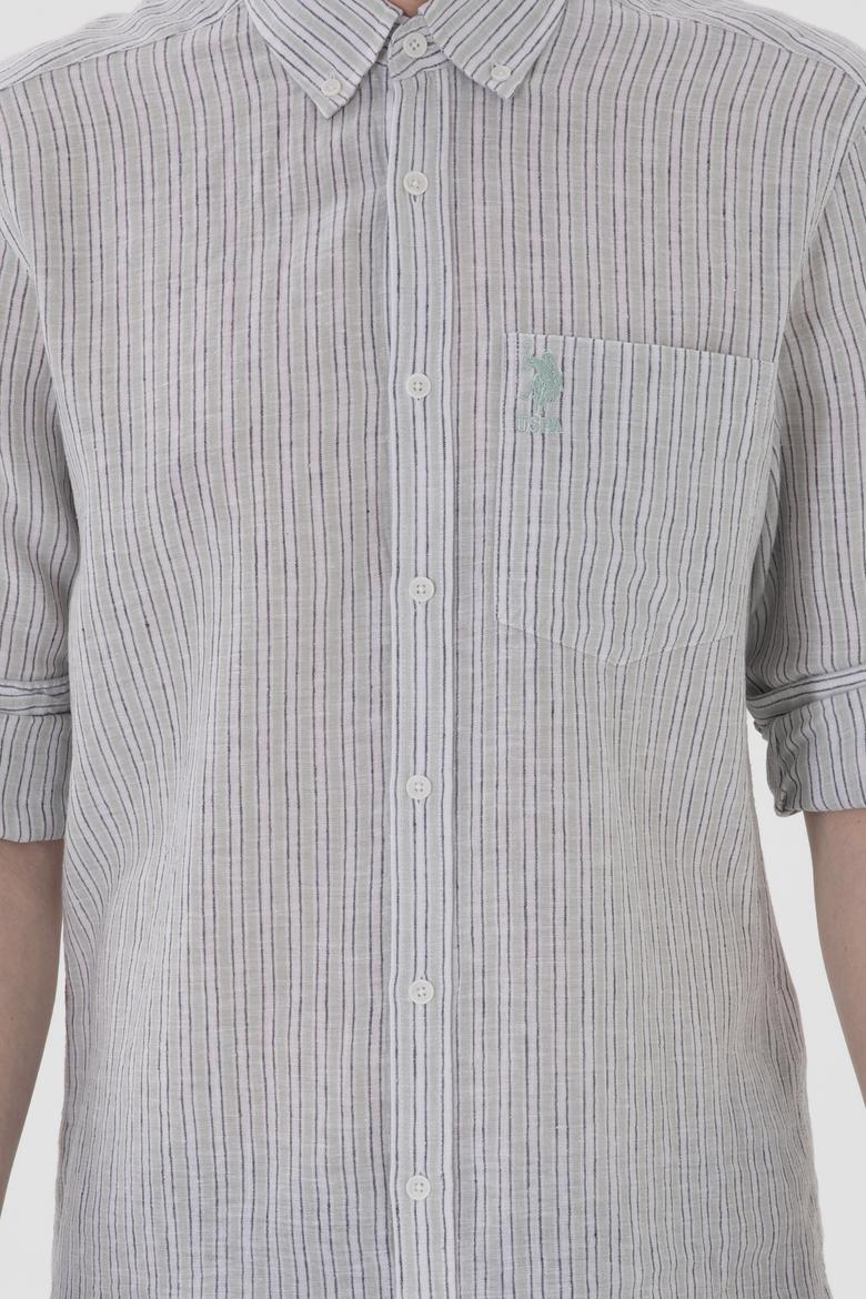 Erkek Su Yeşili Uzun Kollu Gömlek - 50299595025