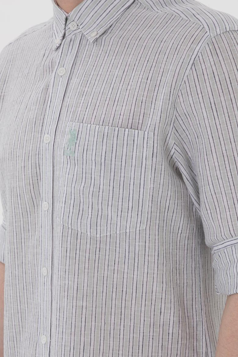Erkek Su Yeşili Uzun Kollu Gömlek - 50299595025