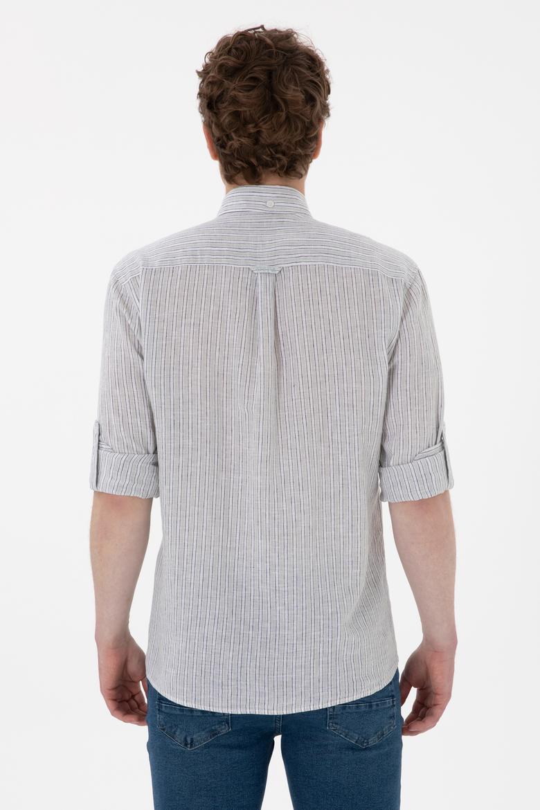 Erkek Su Yeşili Uzun Kollu Gömlek - 50299595025