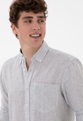 Erkek Su Yeşili Uzun Kollu Gömlek - 50299595025