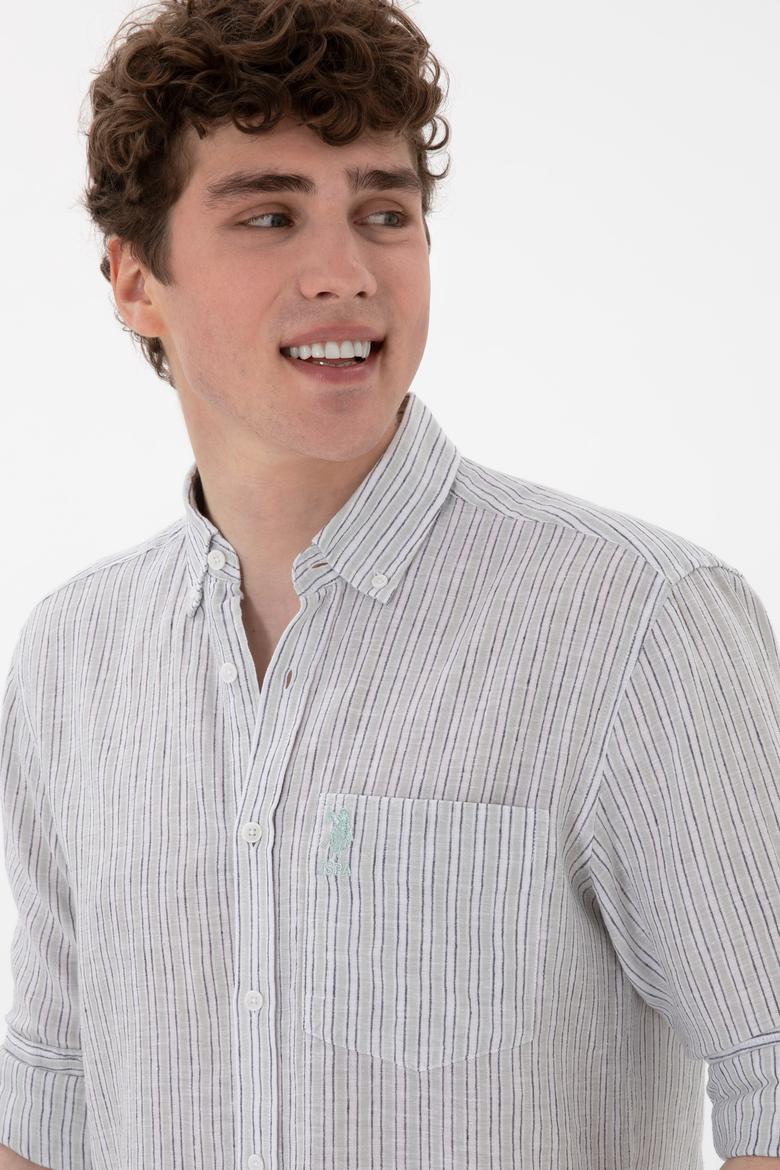 Erkek Su Yeşili Uzun Kollu Gömlek - 50299595025