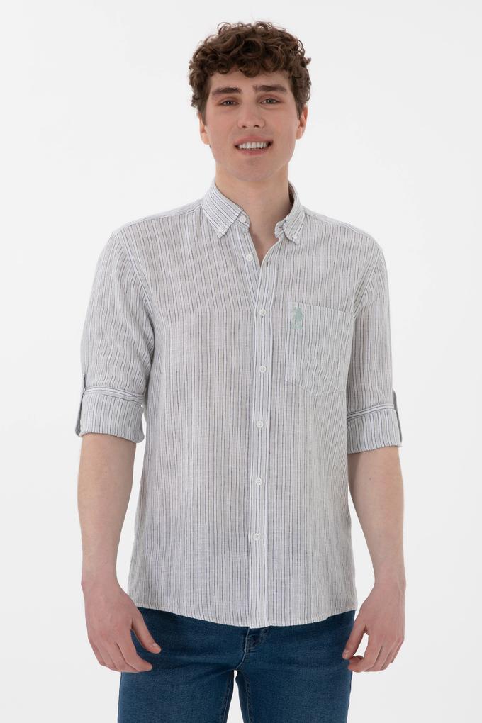 Erkek Su Yeşili Uzun Kollu Gömlek