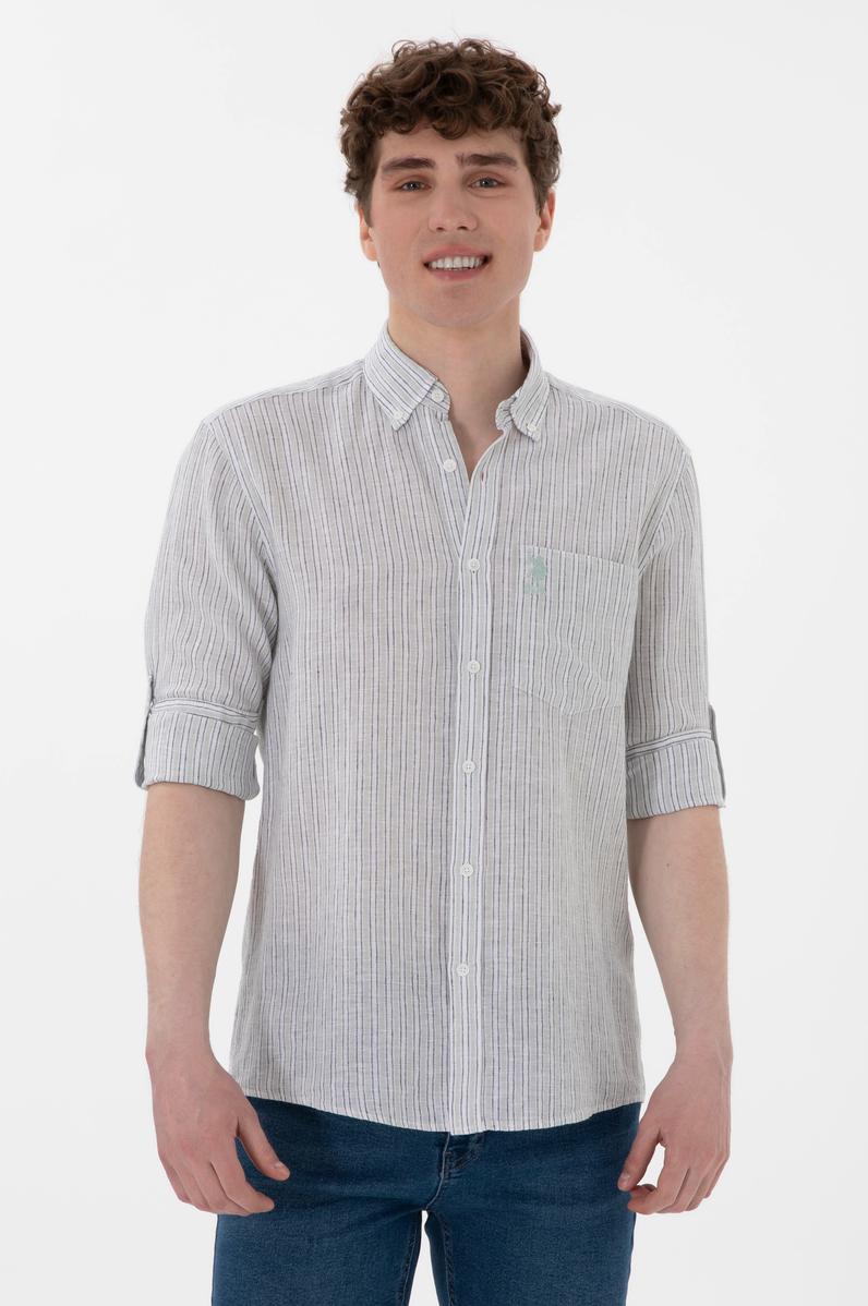 Erkek Su Yeşili Uzun Kollu Gömlek