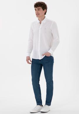 Erkek Beyaz Uzun Kollu Gömlek - 50299815013