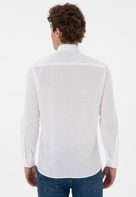 Erkek Beyaz Uzun Kollu Gömlek - 50299815013