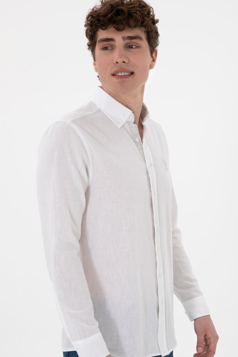 Erkek Beyaz Uzun Kollu Gömlek - 50299815013