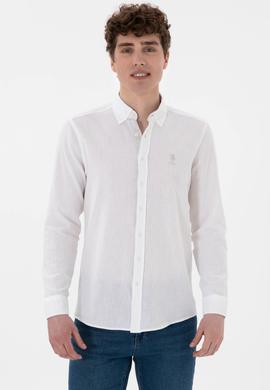 Erkek Beyaz Uzun Kollu Gömlek - 50299815013