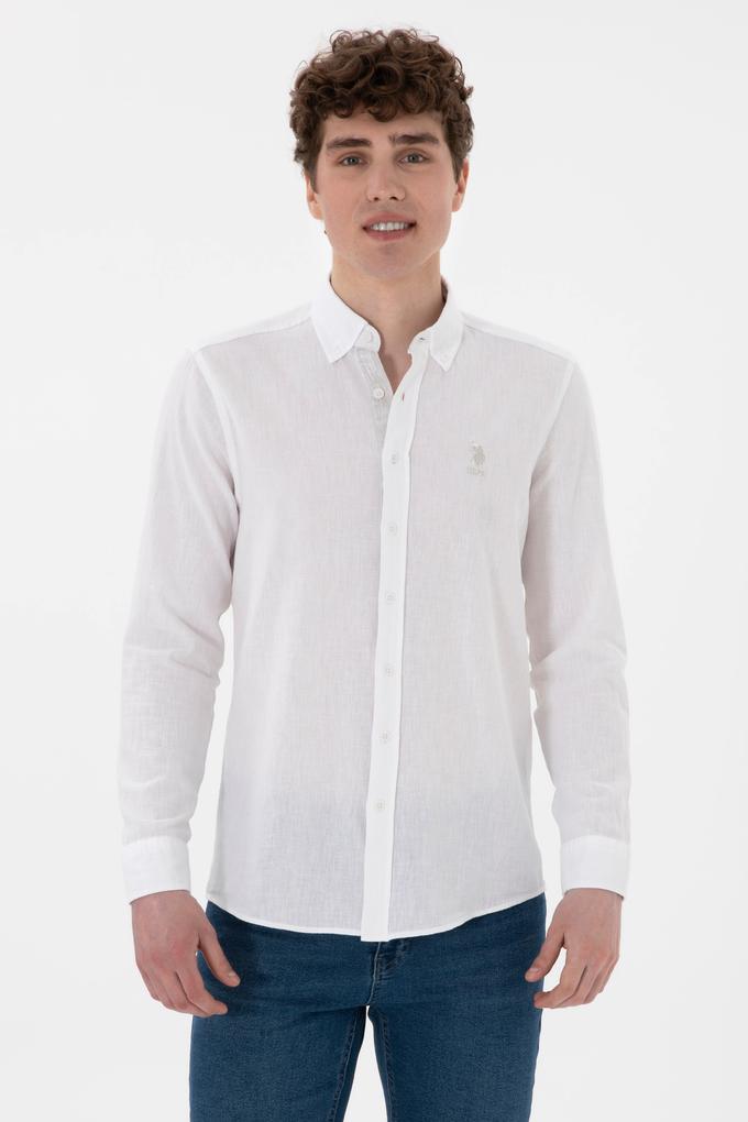 Erkek Beyaz Uzun Kollu Gömlek