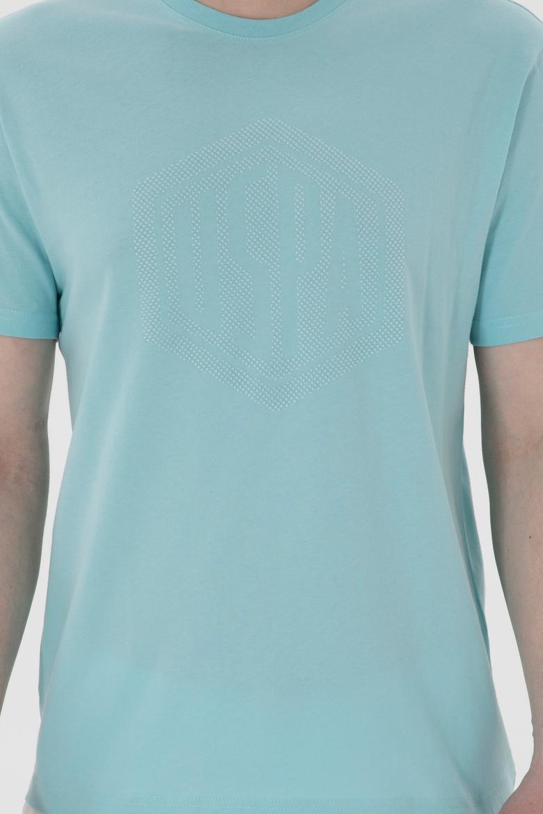 Erkek Regular Fit Bisiklet Yaka Aqua Tişört - 50300382028