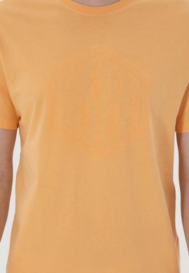 Erkek Regular Fit Bisiklet Yaka Turuncu Tişört - 50300382011