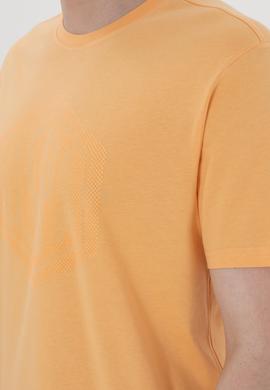 Erkek Regular Fit Bisiklet Yaka Turuncu Tişört - 50300382011