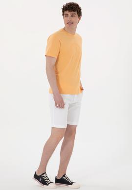 Erkek Regular Fit Bisiklet Yaka Turuncu Tişört - 50300382011