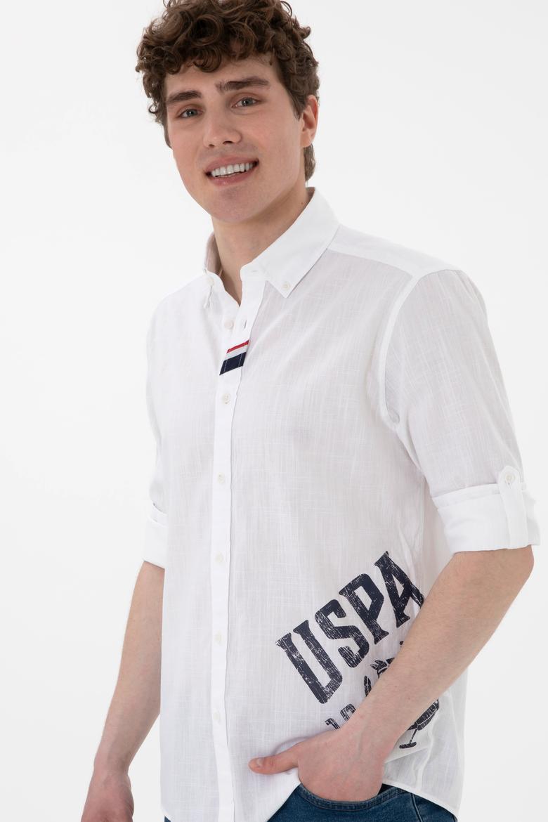 Erkek Beyaz Uzun Kollu Gömlek - 50299326009