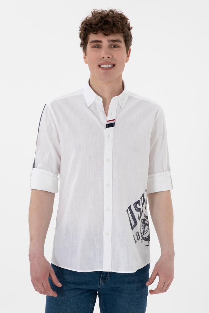 Erkek Beyaz Uzun Kollu Gömlek