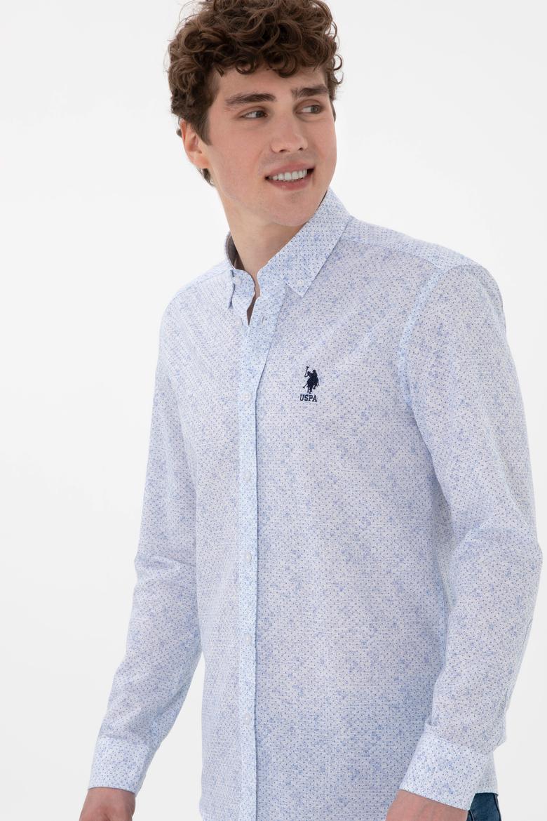 Erkek Mavi Uzun Kollu Gömlek - 50300571005