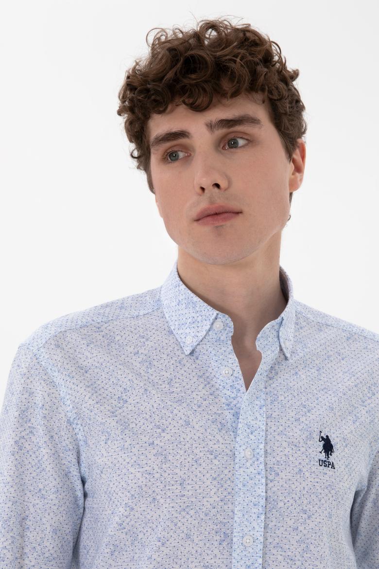 Erkek Mavi Uzun Kollu Gömlek - 50300571005