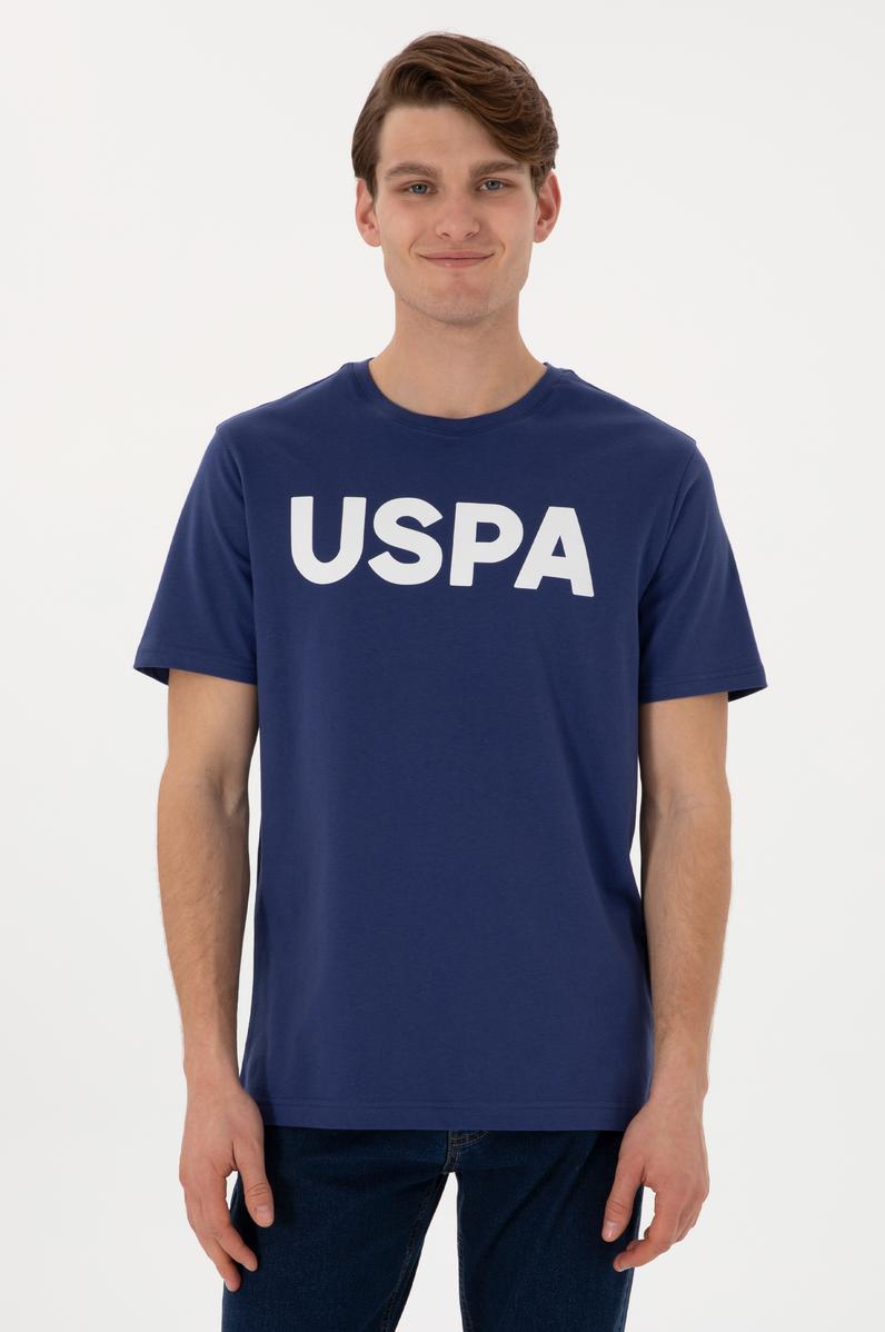 Erkek Regular Fit Bisiklet Yaka Açık Lacivert Basic Tişört