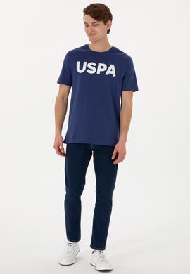 Erkek Regular Fit Bisiklet Yaka Açık Lacivert Basic Tişört - 50297988164