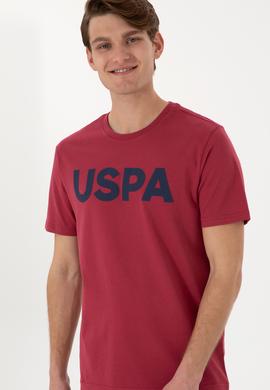 Erkek Regular Fit Bisiklet Yaka Vişne Basic Tişört - 50297988229