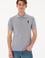 Erkek Slim Fit Polo Yaka Gri Melanj Basic Tişört