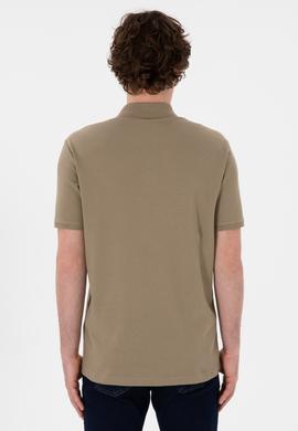 Erkek Regular Fit Polo Yaka Haki Basic Tişört - 50306007151