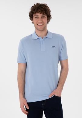 Erkek Regular Fit Polo Yaka Açık Mavi Basic Tişört - 50306007060