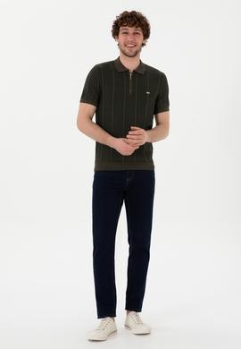 Erkek Slim Fit Polo Yaka Vizon Tişört - 50306457034