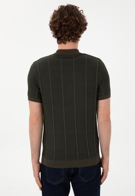 Erkek Slim Fit Polo Yaka Vizon Tişört - 50306457034