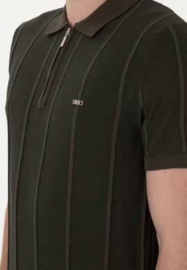 Erkek Slim Fit Polo Yaka Vizon Tişört - 50306457034