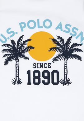 Erkek Çocuk Beyaz Kolsuz Bisikelt Yaka Tişört - 50307169014