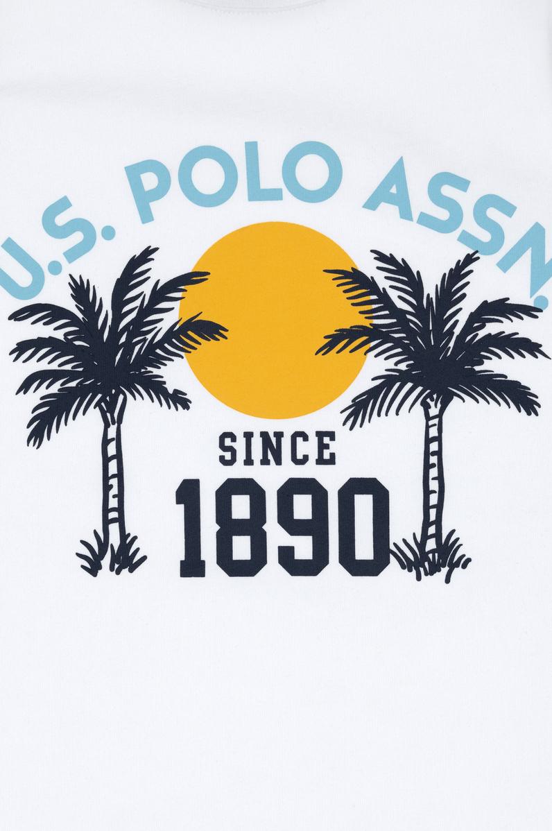 Erkek Çocuk Beyaz Kolsuz Bisikelt Yaka Tişört