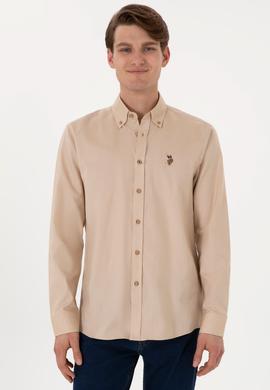 Erkek Camel Uzun Kollu Basic Gömlek - 50297981090