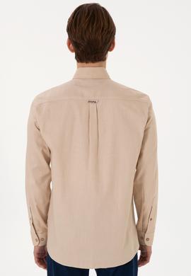 Erkek Camel Uzun Kollu Basic Gömlek - 50297981090