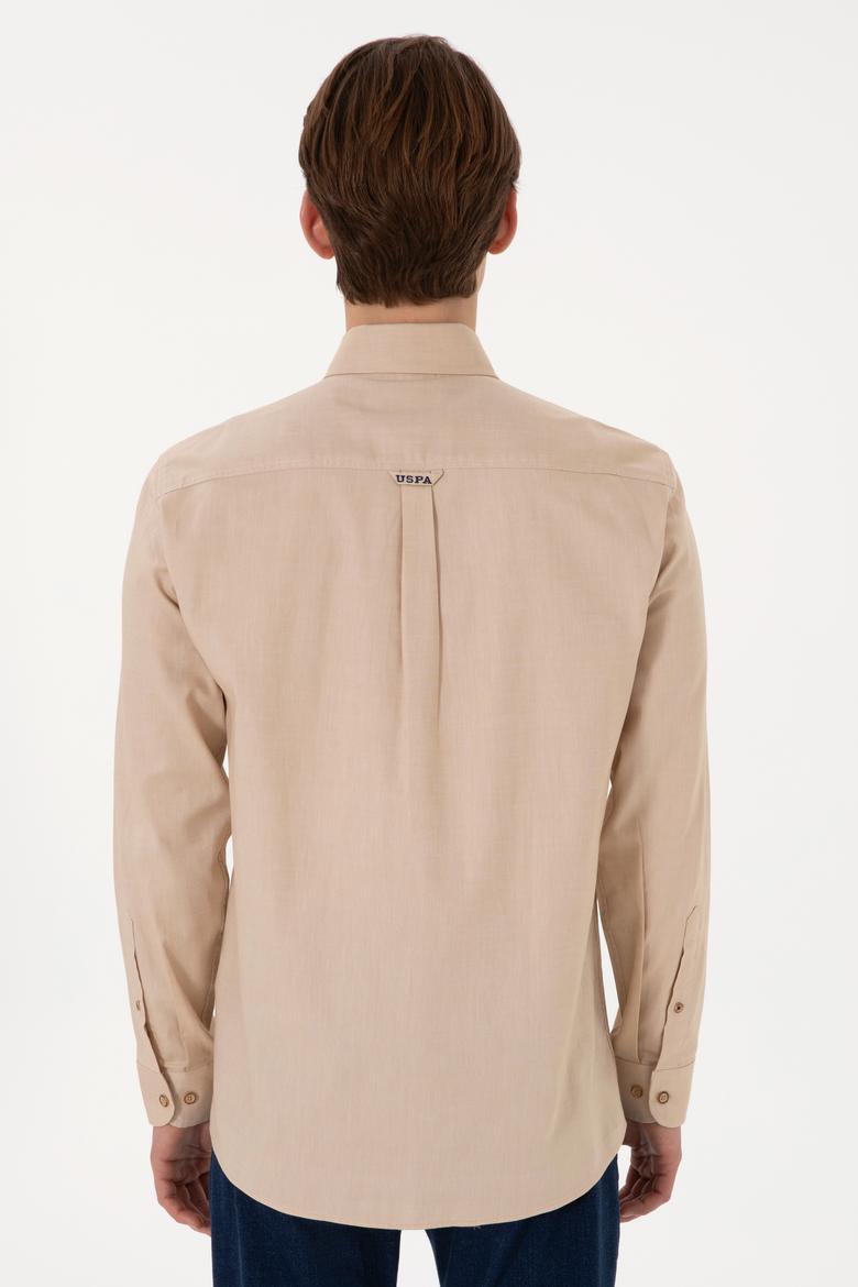 Erkek Camel Uzun Kollu Basic Gömlek - 50297981090