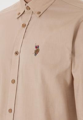 Erkek Camel Uzun Kollu Basic Gömlek - 50297981090