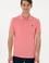 Erkek Slim Fit Polo Yaka Pembe Basic Tişört