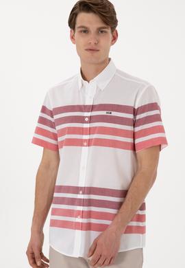 Erkek Kırmızı Kısa Kollu Gömlek - 50282874013